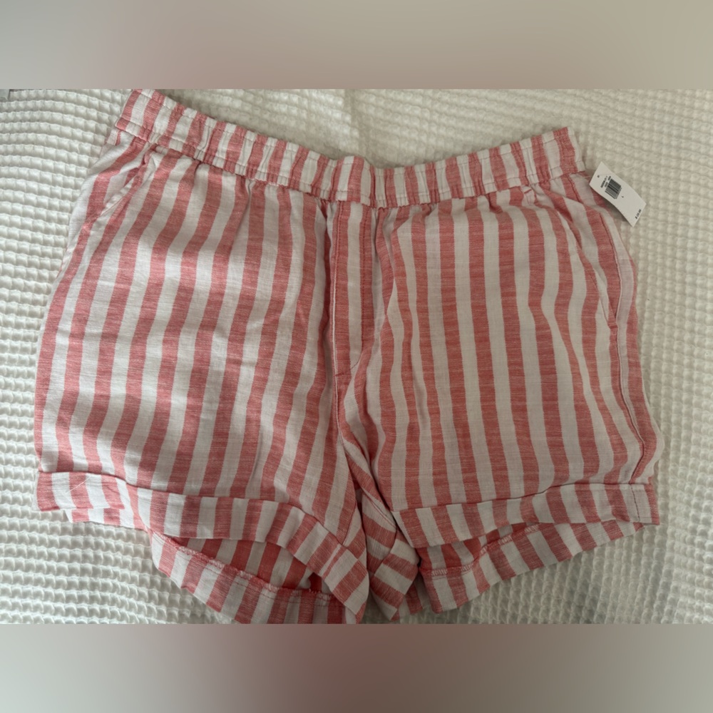 Old Navy Pink and White High Waist Shorts